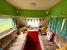 Inside thr caravan ‘barbara’