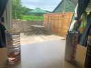 Patio area overlooking a broom and bracken for great scenery