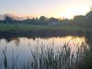 Sunset over the lake.