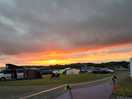 Beautiful sun set over the campsite.