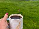 Morning coffee, peaceful and tranquil
