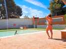 La piscina muy bien y segura para los niños