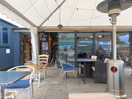 Outdoor pub marquee seating area