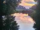 Beautiful sunset ovwr the river