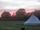 Sunset over resident teepee