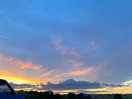 Campsite view sunset