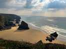 A beach view on one of the walking path routes, very stunning beach not easily accessible.