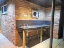 Pot washing area.