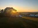 Sunset from non electric tent field