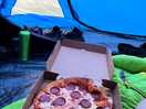 They have a pizza truck and a breakfast car coming to the campsite on specific days.