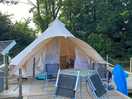 Outside of the tent