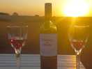 Sunset from the bell tent!