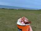 Hot chocolate bought at the bottom bar.