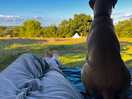 Chilling with camping view