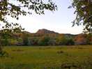 View of hen cloud in the evening, from the campsite