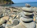 This small pebble beach is a 10-15 min walk from the campsite definitely worth the walk!