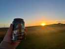 Cider with a sunset