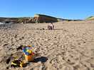 The nearest beach, very rocky