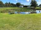 View from our caravan of the ornamental lake.