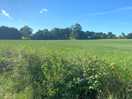 View over the fields from the path running behind the old church