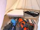 My bell tent. apologies for the mess!