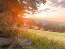 Gorgeous sunset from site