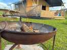 Fire pit view of foxglove