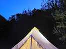 Tent by night.