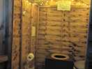 Compost toilets kept clean and tidy.