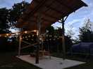 The covered picnic table was extremely handy and beautiful