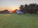 Enjoying the evening sunset over goonhilly