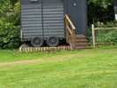 A horse box toilet