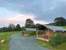 Evening views at rainbow pods