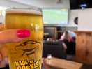 Great atmosphere in the rugby club bar
