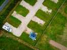 Overhead view of the site