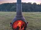 Beautiful chimnea and sunset