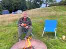 Chilling by campfire