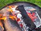 Marshmallows on fire
