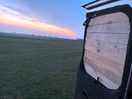 Rear view during sunset