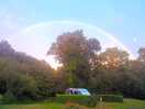 Beautiful rainbow after a rain shower