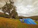 Once our tent was set up an obligatory photo was taken to show of the magnificent setting.