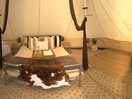 Inside the tent