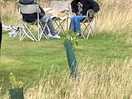 Waiting for dad to put up tent