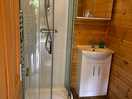 Spacious shower/toilet area!
