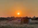 Lovely sunset over the field