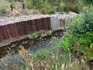 Behind the pitch i was on and listening to the babbling brook at night was peaceful