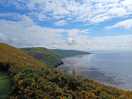 Wales coastal path walking from amroth to pendine sands
