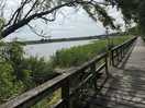 The board walk round the lagoon praia metis