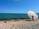 Simplicity of family time on the beach