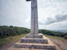 Monument on the circular walk on costal path at goren haven